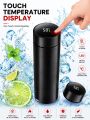 Temperature Water Bottle 500ml | LED Digital Temperature Display | Smart Stainless Steel Thermos. 