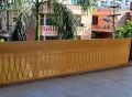 Beige color Sun shade net ,high quality, with hooks on every 3 feet distance on sides and double stitched edge to edge borders with cotton nawar.. 