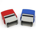 QUANBU Self Inking Stamp Set Custom Personalised DIY Business Name Number Address Printing Rubber Stamp with Tweezers Kit Red. 