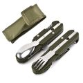 Tour Cutlery Set Folding Cutlery Set 6 In 1 Stainless Steel Camping Set Kitchen Set Table Set Portable Cutlery Set Army Green Small And Portable. 