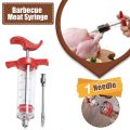 Meat Injector Syringe Marinade, BBQ Meat Syringe Marinade Injector With Stainless Steel Needle for Restaurant Hotel Home Kitchen BBQ Party Sauce Injector. 