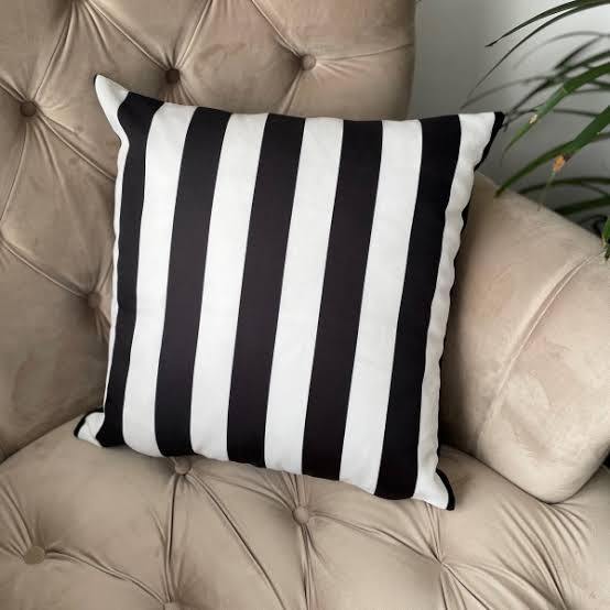 Plain Black and white Stripes Luxury Cushion Cover Decorative Home Decoration Cushion Covers Sofa Cushion Covers - Sitting Cushion Covers - QS Bedding