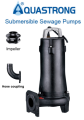 AQUASTRONG 50EDSE 8-20-1.5 , 1500 WATT / 2 HP , HEAVY DUTY SEWAGE SUBMERSIBLE PUMP , MADE IN ITALY. 