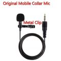 Mic 3.5mm Clip Microphone Collar Mike for Voice Recording Lapel Mic Mobile, PC, Laptop, Android Smartphones, DSLR Camera Microphone Microphone (Black) Microphone. 