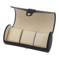 3 Slots Watch Storage Box Roll PU Leather Travel Watch Display Organizer. 