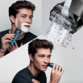 BRAUN Series 3 Shave&Style 310BT Wet & Dry shaver with trimmer head and 5 combs, black / blue.. 