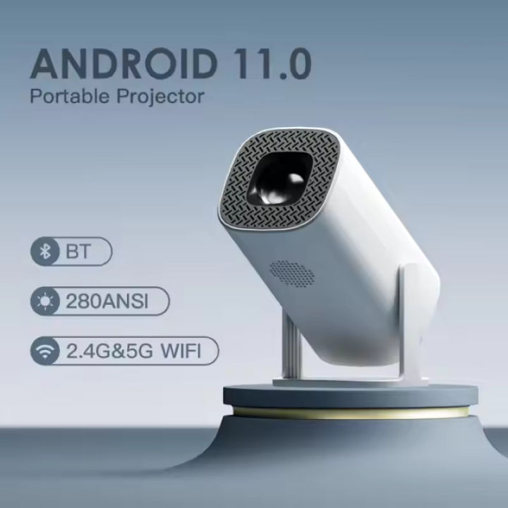 P30 Smart Mini Projector Android 11 - New Model 2025 - WiFi6 Support 4K 1080P BT5.0 Projector 1280*720P Home Cinema Portable Projector