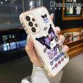 chenyyka For Samsung A33 5G A53 5G A73 5G M33 M53 5G Case Cartoon Cute Kuromi Pattern New Design Side Plating Silicone Phone Casing Full Lens Cover Camera Shockproof Shell Protection Softcase. 