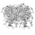 12 Pairs Earring Post Stud Hypo Allergenic Stainless Steel Earring Posts Base Flat Pad Blanks Pin Studs and Clear Rubber Earring Backs/Earring Back Stopper, Safety Back Jewelry Making Findings. 