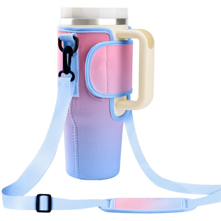 Water%20Bottle%20Carrier%20Bag%20Compatible%20with%20Stanley%2040oz%20Tumbler%20with%20Handle,%20Water%20Bottle%20Holder%20with%20Adjustable%20Shoulder%20Strap%20-%20Image%208