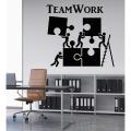 Size: 2 x  2 feet - TEAM WORK Puzzle Workers WALL STICKERS FOR Boys, OFFICE ,INSTITUTION ,CLASS ,HOME interior decoration DECOR LOVERS- Black color  - Lucky Garnet. 