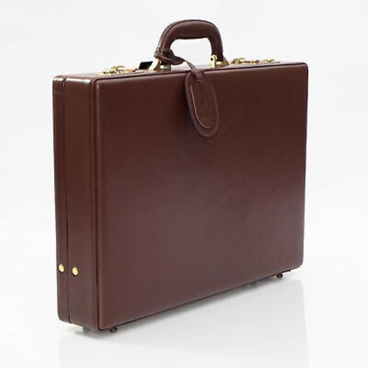 Original Leather Briefcase Bag File bag Locking Features and inner Mesh Pocket Medium Briefcase - For Men & Women