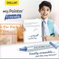 My Pointer Erasable New arrival Pack of 04 Pcs Easily Erase with any ink. 