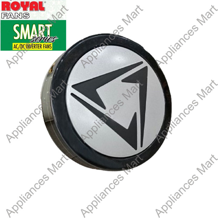 Royal Fans AC/DC Inverter Ceiling Fan Passion Model Remote Control Copper Winding 56 Inches Black Inter