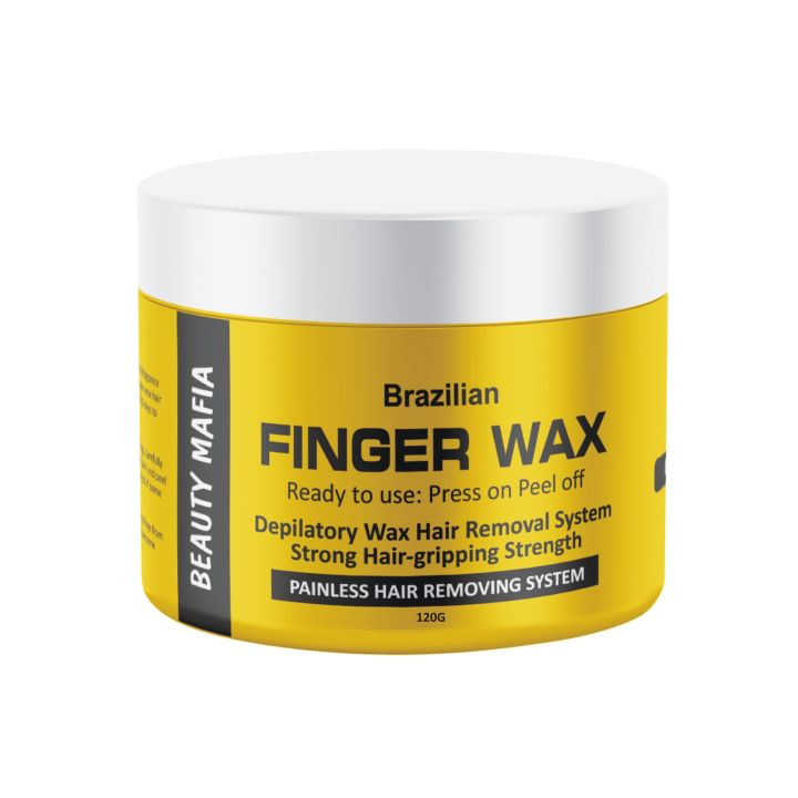 Beauty Mafia Brazilian Finger Wax | Press On Peel off Painless Hair Removal Wax