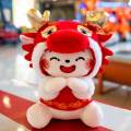 Cartoon Chinese Dragon Pillow Stuffed Animal Toy Cute for Housewarming Gift. 