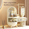 Countertop Portable Cosmetic Organizer Makeup Storage Organizer Box with Jewelry Shelf. 