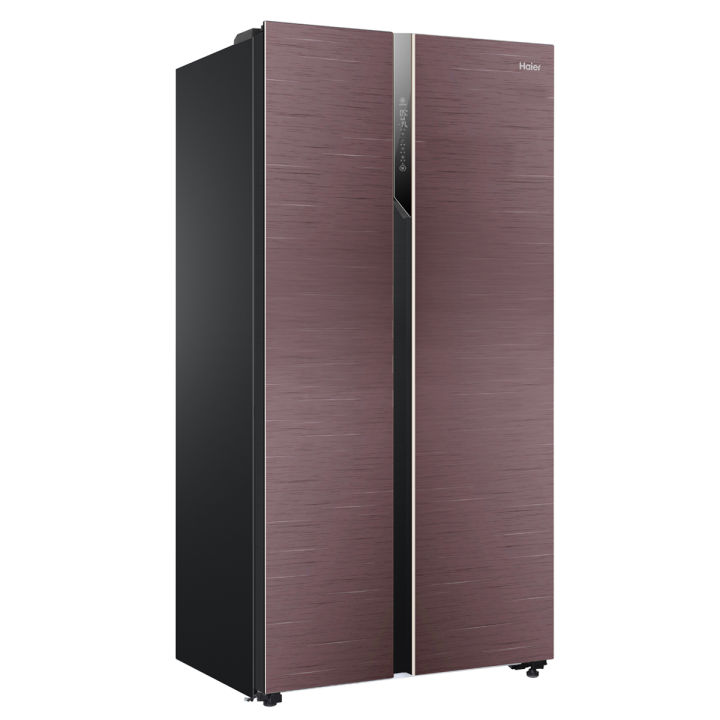 Haier 22 Cu Ft / Side by Side Digital Inverter / HRF-622ICG ( Twin Inverter Technology + Digital Control Panel + Turbo Fan + Longer Freshness + DEO freshness + Inverter Compressor +  Glass Doors ) Chocolate Colour / Refrigerator / 10 Years Warranty