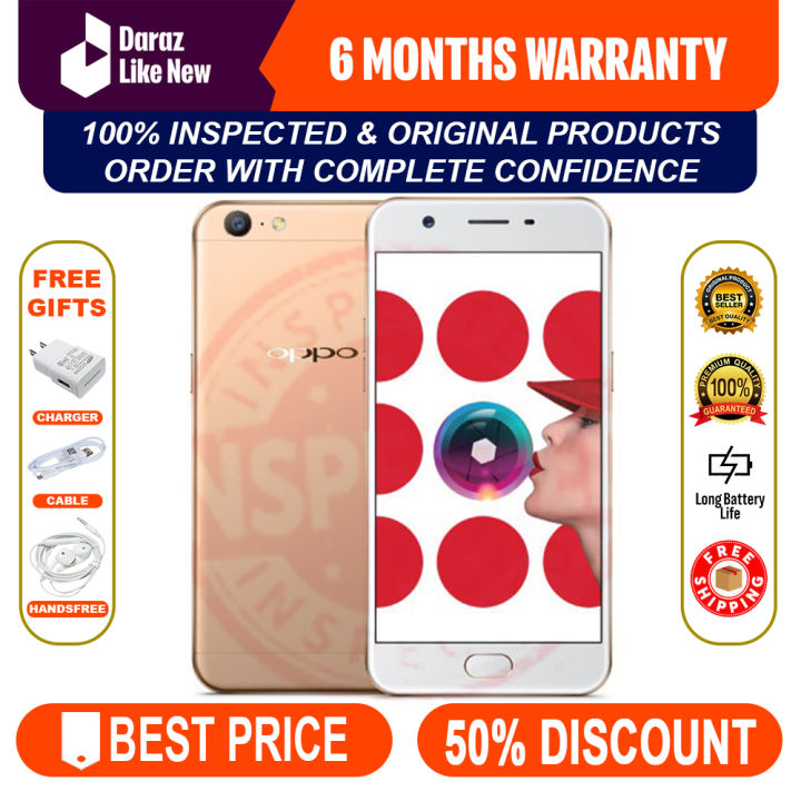 Imported Original Oppo A57 Mobile | 100% INSPECTED | 3GB RAM | 32GB ROM(STORAGE) | Fingerprint Mount | 2900mAh Battery | Fresh Kit | Dual Sim PTA Approved | BEST FOR ADULT AND KIDS BOTH | Just Like New Condition | With Box, Charger, Cable & FREE Handsfree