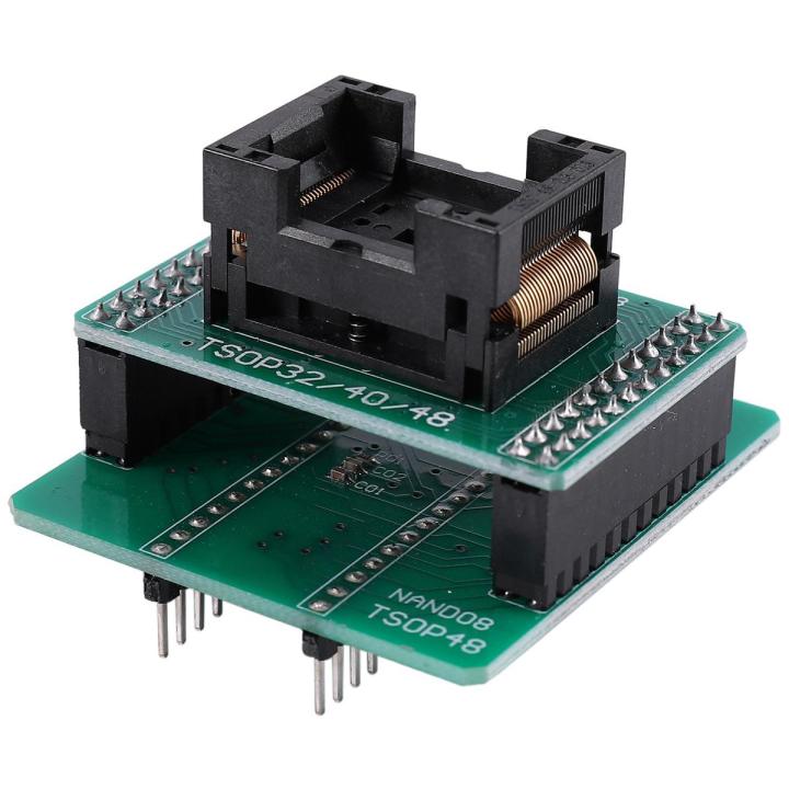 Andk Tsop48 Nand Adapter Only For Xgecu Minipro Tl866Ii Plus Programmer For Nand Flash Chips Tsop48 Adapter Socket - green