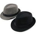 Black Men's fedora hat Sophisticated Casual Grey British style striped hat Classic Retro derby hat for Formal occasions Vintage. 