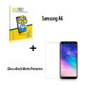 Samsung Galaxy A6 Tempered Glass + Back Matte Skin - 2-in-1 Combo Deal. 