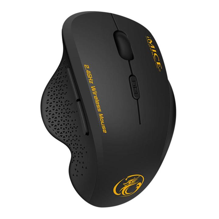 iMice G6 2.4GHz Wireless Mouse 6 Buttons 3 Level 1600 DPI Adjustable Ergonomic Vertical Mice Gaming Mouse for Laptop Desktop