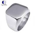 Gentdes Jewelry Stainless Steel Mens Engraved Signet Ring Custom Stamp Ring Man Fine Jewelry For Dad Mens Gifts. 