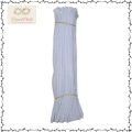 Pack of 100 - White Pipe Cleaner Velvet Sticks. 