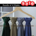 Hijab Throne - Premium Chiffon Georgette Hijab bundle of 4 high-quality fabric, lightweight feel, effortless drape Hijab/Scarves for Girls/Women - 200+ Shades Available. 