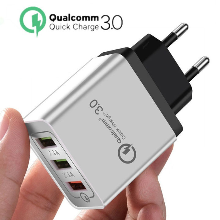 Quick Charge 3.0 USB Charger 5V 2.4A QC3.0 Fast Charging USB Wall Charger for iPhone Samsung Xiaomi Mobile Phone Charger 3 USB