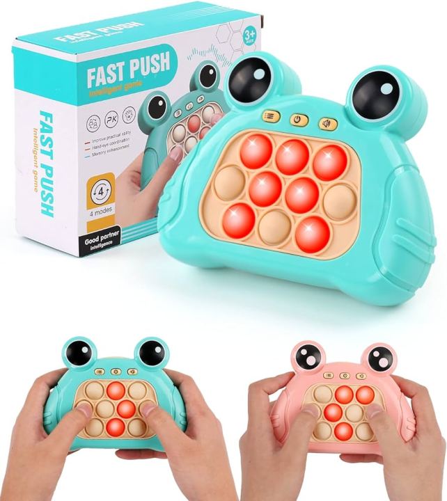 LED Pop It Fidget Toy with Music | Push Game for Stress Relief and Brain Exercise |Fast Push Bubble Game,