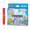 Goldfish Crayon Colors Jumbo Wax Set Of 12 Color Non Toxic Washable Safe For Baby - Kids And Children Most Recommended By Schools Pack of 1. 