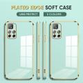 (Free Lanyard) Luxury 6D Plating Case for Redmi Note 11 5G / Xiaomi Poco M4 Pro 5G Back Cover Soft Silicone Square Frame Shiny Bling Phone Cases. 
