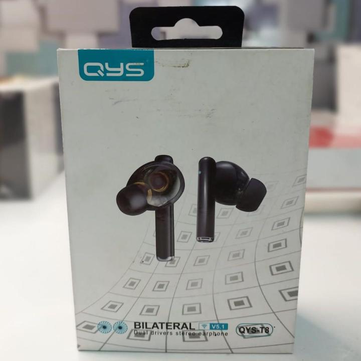 QYS-T8 BILATERAL V5.1 Dual Drivers Stereo Earphone Bluetooth