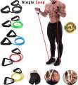 Latex Elastic Tube Resistance Bands Pull Rope Gym Yoga Fitness Equipment. 