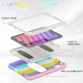 Stand Case for IPad Mini 7 2024 A17 Pro A2993 A2995 PC+ Silicone Protective Cover for IPad Mini 6 2021 8.3 Inch with Bracket Mini 7 cover. 