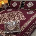 Velvet Bedsheet King Size For Bridal / Velvet Bed Sheet King Size 4PCS/ Double Bedsheet Set Fabric Velvet Jacquard Fancy Bed Sheet. 