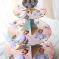 PRINCESS SOFIA THEME CUPCAKE STAND 3 TIERS CUPCAKE STAND. 