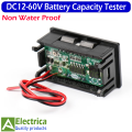 12V Battery Capacity Tester With Digital Voltmeter DC 12-60V Car Leads Battery RED GREEN LED Digital Voltmeter Voltage Meter Battery Level Indicator Charge Level Indicator by Electrca. 