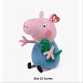 Peppa Pig Family Plush Toys - Soft Cuddly Stuffed Doll Cartoon Characters for Kids, Toddlers & Babies | Birthday Gift Items for Boys & Girls. 