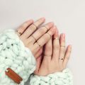 [ZOMI] 10Piece/Set Punk Style Simple Fashion Metal Finger Ring. 
