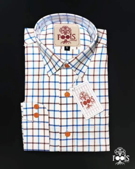 Checks%20Casual%20Shirt-%20Brown%20&%20Blue%20Colour%20-%20Image%203