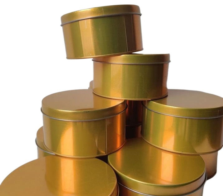 Tin Style Nikkah Bid Boxes ( 10 pcs Pack) (Size: 3'x3') (Golden)