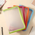 A6 Size File Folders Compact Zippered Transparent Zipper Bag Lightweight Waterproof Stationery Storage for Stationery School. 