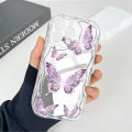 Hontinga for Tecno Spark 20 Pro Back Cover Beautiful Butterfly Cream Texture Phone Case Wavy Edge Soft Silicone Cover. 