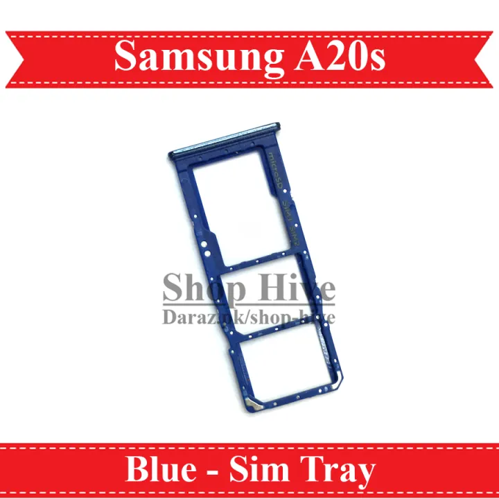 Samsung%20A20s%20SIM%20Tray%20Sim%20Jacket%20Sim%20Slot%20Sim%20Door%20-%20Blue%20-%20Image%203