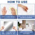 Oval Acrylic Mirror Decoration Self-adhesive Acrylic Mirror Bathroom Decorative DIY Wall Decal Stickers 3D Mirror Wall Stickers Mirror Sticker Size 200mm x 300mm. 