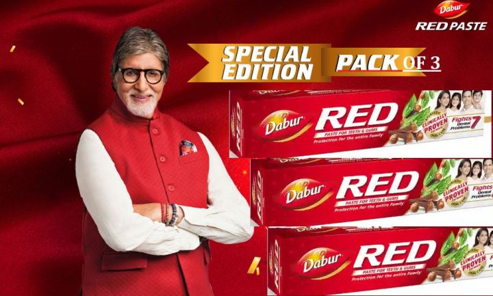 Dabur Red Toothpaste - 100g ,Pack of 3  | Fluoride Free | Helps in Bad Breath Treatment, Cavity Protection, Plaque Removal |For Whole Mouth Health| Power of 13 Potent Ayurvedic Herbs (Imported from UAE)