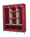 MMTS  Clagor 3 Door Folding Portable Clothe Wardrobe/Closet/Almirah with 8 Shelves (88130). 